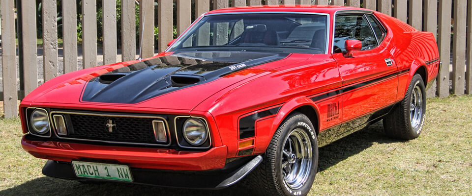 Red Ford Mustang